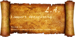 Lampert Antonietta névjegykártya